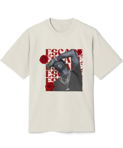 Faded Graphic Tee with Roses – Unisex Fashion Statement, Casual Wear,